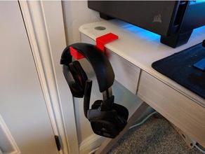desk headset hanger organization holder hook tresanti 3d print model - Mito3D