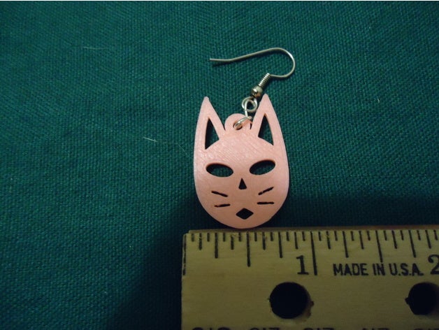 kitty face earrings cat customized earring feminism feminist protest pussy pussyhat 3D print model - Mito3D