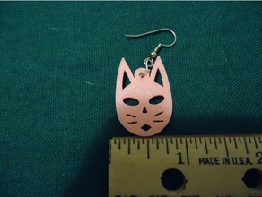 kitty face earrings cat customized earring feminism feminist protest pussy pussyhat 3d print model - Mito3D