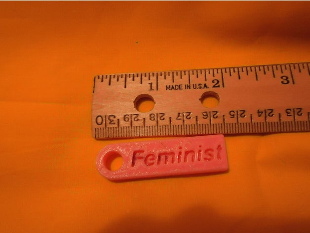 feminista de chaveiro chaveiros personalizado o feminismo chave berloques cadeia key fob protesto pussyhat resistir resistência 3D print model - Mito3D