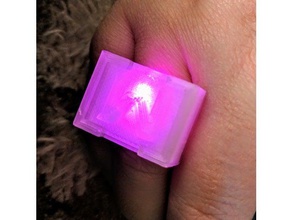solderless glueless light up power ring - women techmakers rings 3d print model - Mito3D