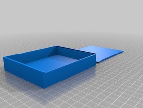 my customized box sliding top 120x100x22 containers 3d print model - Mito3D
