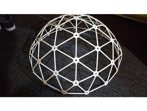 3v geodesic dome engineering 20in domes geometry 3d print model - Mito3D