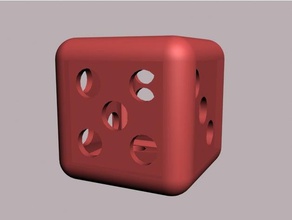 dice 01 3d printer creative design box gaming thig 3d print model - Mito3D