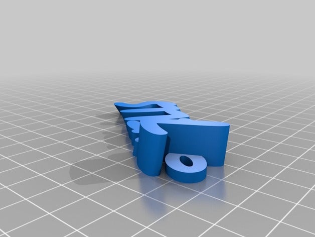 meine angepasste iamburny s v2 text - name keyring keyfob Schlüsselanhänger kundengebundene 3D print model - Mito3D