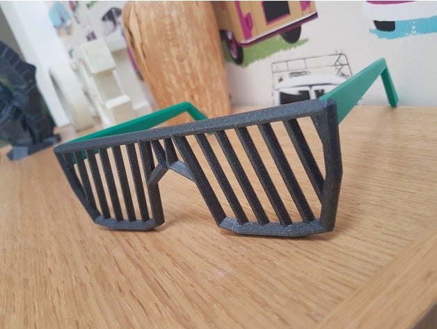 slotted sunglasses accessories 3D print model - Mito3D