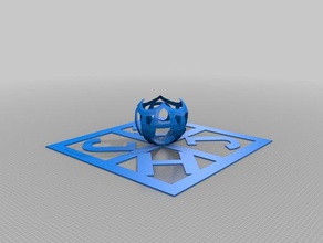 my customized 4 char idioms - stereographic projection math art 3d print model - Mito3D