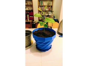 triangolato vaso di fiori coaster all'aperto e giardino la pianta piantare in pot 3d print model - Mito3D