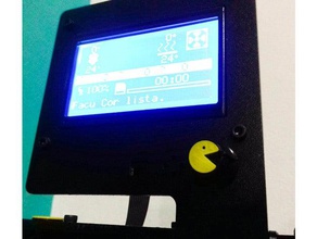 pacman button 3d printing custom customizable customized display lcd printer prusa 3d print model - Mito3D