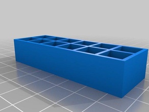 2x6 simple cuvette holder tool holders & boxes customized 3d print model - Mito3D