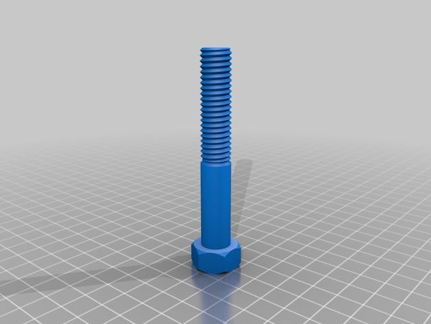 my customized nut job bolt washer threaded rod factory parts 3D print model - Mito3D