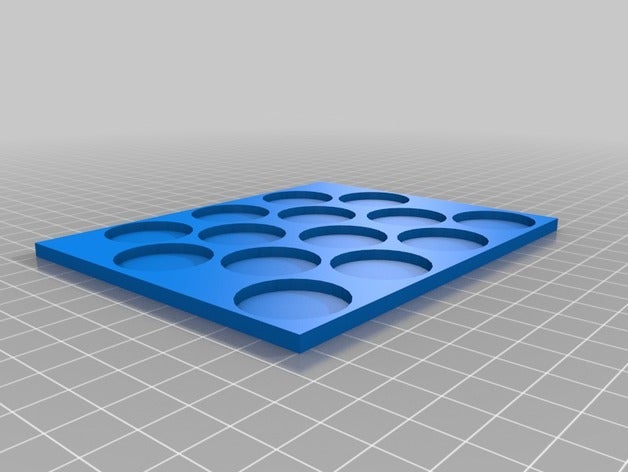 kings war movement tray miniatures round bases games lotr saga 3D print model - Mito3D