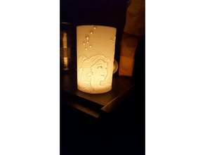 beauty beast lithopane 3d-drucken 360 Schönheit Biest disney Lampe 3d print model - Mito3D