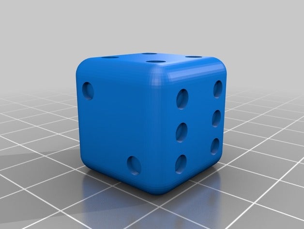basit bir zar 3D print model - Mito3D