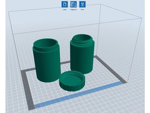 tall threaded tube diy container thread 3d print model - Mito3D