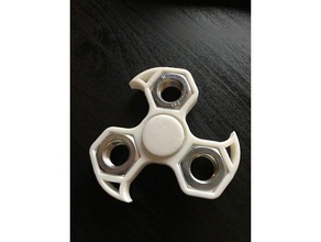 tri fidget spinner jouets & jeux cool bureau de edc main hex l'écrou hexagonal 3d print model - Mito3D