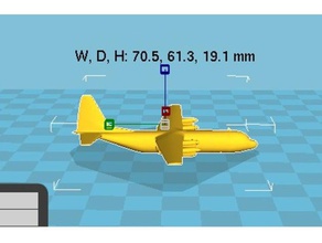 c-130 hercules j-Modell gestreckten Körper Fahrzeuge 3d print model - Mito3D