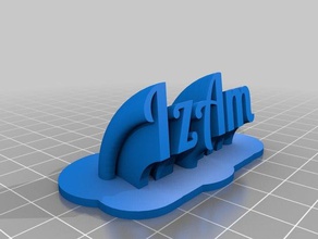 my customized izam sweeping name plate office 3d print model - Mito3D