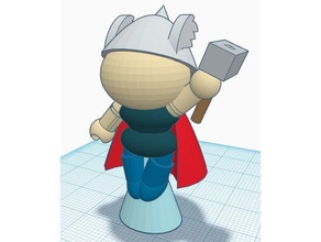 cartoon figure hammer guy toy & game accessories gaming minature superhero avengers thor 3d print model - Mito3D
