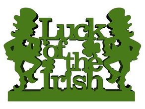 suerte irlandesa signos y logotipos irlandés st patricks day wslab 3d print model - Mito3D