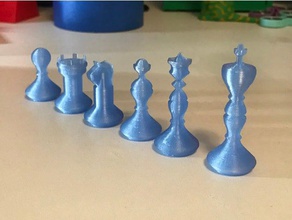 easy print chess set solidworks 3d print model - Mito3D