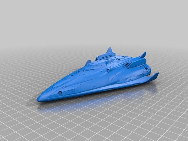 elite peligroso fer de lance vehículos la élite fer-de-lance juego sci-fi gratuita scifi espacio nave espacial starship 3D print model - Mito3D