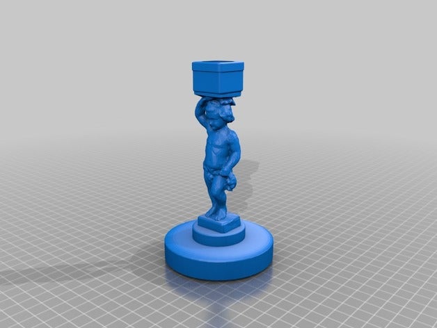 querubín candelero titular decoración de la vela portmeirion estatua prisionero 3D print model - Mito3D