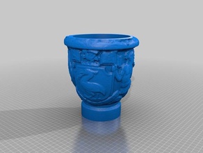 urna recipientes fígado de aves plantadeira plantpot portmeirion prisioneiro vaso 3d print model - Mito3D