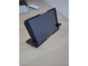 ipad mini v1 minimalistic stand tablet holder 3d print model - Mito3D