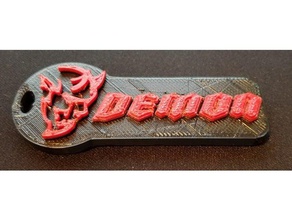 demon keychain automotive 3d print model - Mito3D
