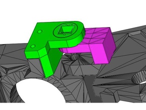 inmoov Schulter-Quadrat-Topf-Halter in der Robotik änderungen Schulter 3d print model - Mito3D