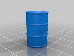 barril aceite castrol h0 brinquedos & games personalizado 3d print model - Mito3D