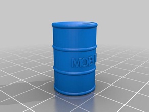 barril aceite mobil h0 jouets & jeux personnalisé 3d print model - Mito3D