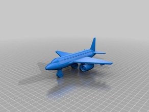 avi n comercial l'ingénierie de l'avion en avion tinkercad 3d print model - Mito3D