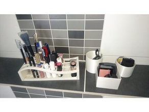make-up assortment bridge boxes cups bathroom box 3d print model - Mito3D