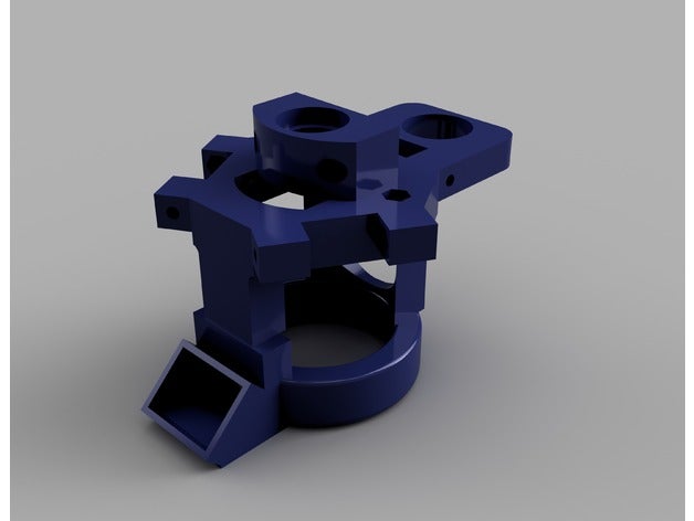 upgrade effector round fan duct kossel delta d810 3d printer parts 5015 blower fans mount cooling extruder shroud mini zonestar 3D print model - Mito3D