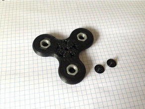 gear bearing spinner - customisable parametric mechanical toys emmett fidget hand toy geared gears herringbone 3d print model - Mito3D