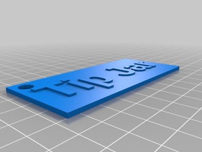 tip jar label household customized 3d print model - Mito3D