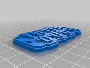 la grasa h-dudu llaveros personalizado 3d print model - Mito3D