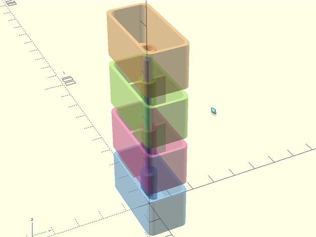 personalizzabile cassetta impilabile sistema organizzazione box su misura cassetto openscad parte parti piccola smint di archiviazione scatola stoccaggio strumento strumenti vassoio 3D print model - Mito3D