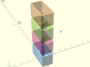 personalizzabile cassetta impilabile sistema organizzazione box su misura cassetto openscad parte parti piccola smint di archiviazione scatola stoccaggio strumento strumenti vassoio 3d print model - Mito3D