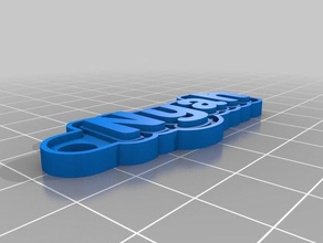 nyah Silber keycahin Schlüsselanhänger kundengebundene 3d print model - Mito3D