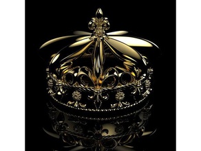 royal crown fashion design gold happygold keyshot king raniewicz rhino 3d print model - Mito3D
