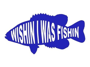 wishin fishin sinais e logotipos peixe pesca 3d print model - Mito3D