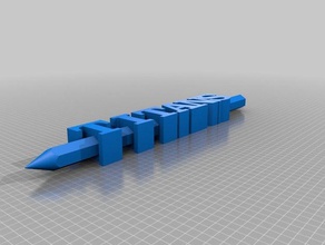 il mio testo personalizzato matita titolare segni e loghi su misura 3d print model - Mito3D