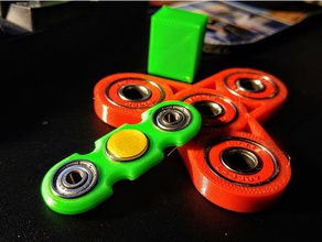 mini dual spinner fidget toy remix mechanical toys bearing spin spinning 3d print model - Mito3D