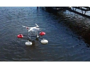 diy 3d printed dji phantom 3 water landing gear printing 3d print model - Mito3D