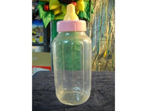 gran botella de bebé banco adaptador uso real el traje 3d print model - Mito3D