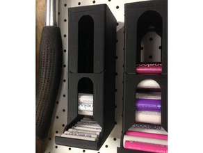 modular battery dispenser pegboards suit aaa batteries organization holder storage 3d print model - Mito3D