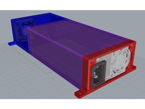 flexatx power supply case electronics 3d print model - Mito3D